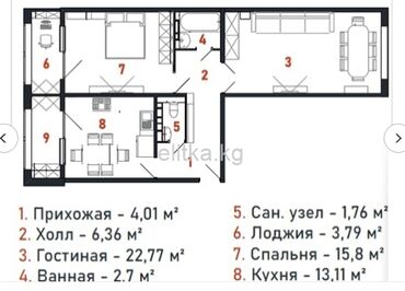 Продажа квартир: 2 комнаты, 74 м², 106 серия, 5 этаж, ПСО (под самоотделку)