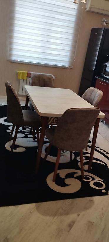 Masa və oturacaq dəstləri: Mətbəx üçün, Yeni, Açılan, Dördbucaq masa, 4 stul — 2