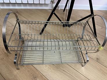 drying rack: Металлическая полка-сушилка для посуды, двухъярусная. - Материал — 2