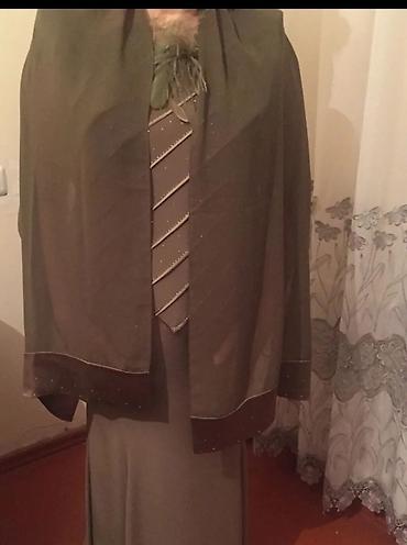 Qadın geyimləri: Ziyafet donu xaki reng.XL razmer — 5