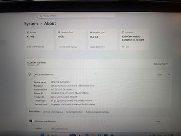 MSI: İşlənmiş MSI, 15.6 ", Intel Core i5, 512 GB, Ünvandan götürmə, Ödənişli çatdırılma, Rayonlara çatdırılma — 7