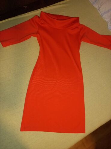 svečane duge haljine: XS (EU 34), color - Orange, Long sleeves