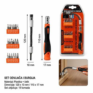 KMT Set 3 7V akumulatorski – Set odvijača i burgija (18 komada)