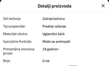 broj 45 u cm: Sklopivi skuter trotinet za odrasle dve brzine podesuv na cetiri nivoa — 2