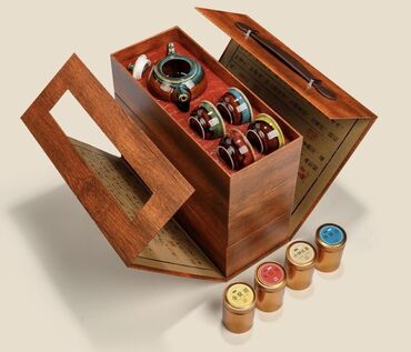 Подарки и сувениры: Кейс в 3 этажа Шикарный набор китайского чая с посудой • Подарочная — 2