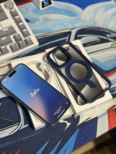 скупка бу телефонов на запчасти: IPhone 15 Pro, Б/у, 256 ГБ, White Titanium, Зарядное устройство, Защитное стекло, Чехол, 87 %