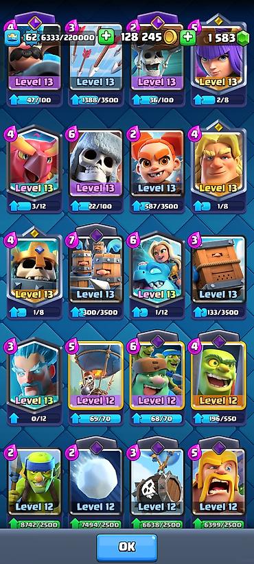 Kolleksiya kartları: 💎 Clash Royale Hesabı Satılır King Level: 62 MAX kartlar: Level 16 -da lalafo.az — 6 Kolleksiya kartları: 💎 Clash Royale Hesabı Satılır King Level: 62 MAX kartlar: Level 16 — 6