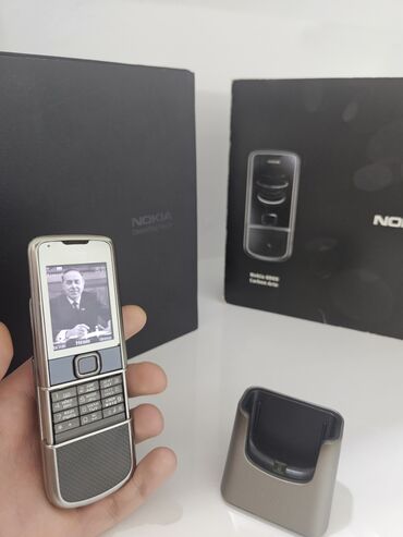 nokia 3510i: Nokia 8, 8 GB, rəng - Gümüşü, Zəmanət, Düyməli, Simsiz şarj