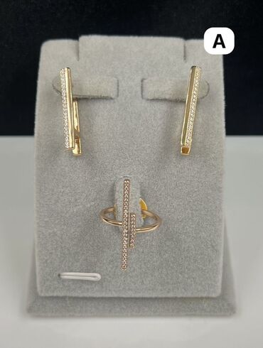 Bijuteriya dəstləri: Xuping M&L bijuteriya kolleksiyası – zərif qızılı rəngdə sırğalar — 10