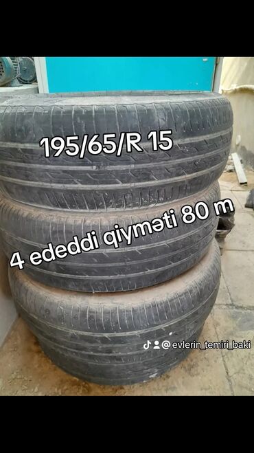 r15 disk teker: İşlənmiş Şin 195 / 55 / R 15