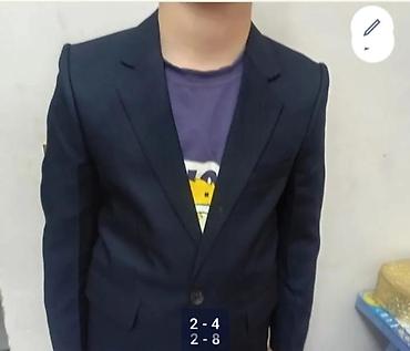 3 duymə koynək: Uşaq üçün klassik kostyum dəsti - Rəng: tünd göy (navy) - Komplekt — 2