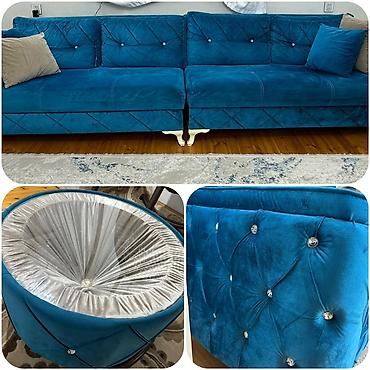 Divan + jurnalni satılır 350 azn. Açılır, bazalıdır. 2 hissəyə