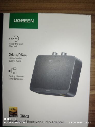 Prosessorlar: Ugreen Bluetooth 6.0,3,5 mm для звуковых колонок. Bluetooth с