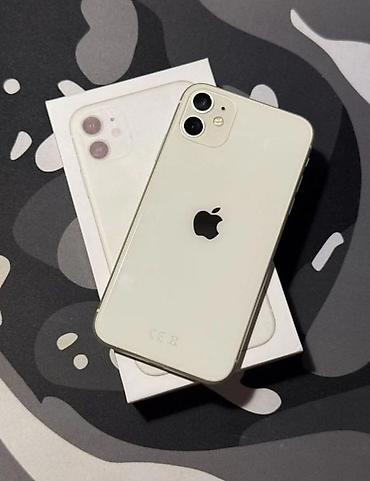 mini iphone: IPhone 11, Б/у, 128 ГБ, Белый, Зарядное устройство, Чехол, Кабель, 78 % — 1