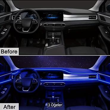 07 salon: Avtomobil üçün RGB LED salon işıqlandırma dəsti Xüsusiyyətlər: - RGB — 7
