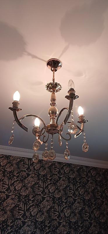 suse qab: Çılçıraq, 5 lampa, Metal — 1