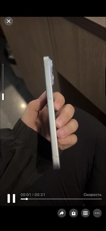 Уюлдук телефондор жана аксессуарлар: IPhone 15, Жаңы, 128 ГБ, Ак, Кабель, Куту, 100 % — 3