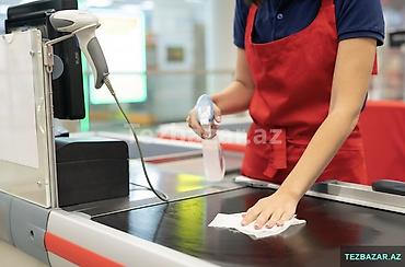 ev temizlik isi bakida: Marketə Xadimə Axtarılır, əmək haqqı 550 AZN, yaş həddi 45 kimdir — 1