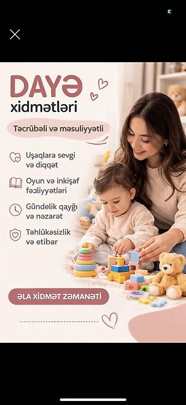 xeste baxicisi axtariram: Dayə xidməti Təcrübəli və məsuliyyətli uşaq baxımı: - Uşaqlara sevgi — 1