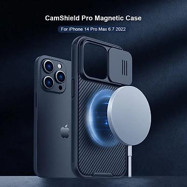 Maske i futrole za telefone: Maska Nillkin CamShield Pro Magnetic za iPhone 14 Pro Max 6.7 plava — 1