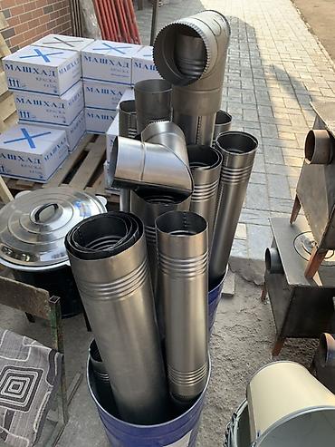 Дымоходные элементы из оцинкованной стали Ассортимент: - Прямые