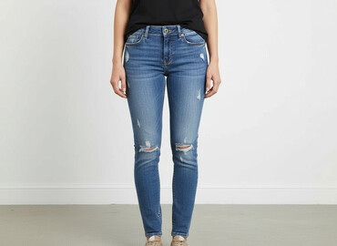 niebieskie dżinsy zara nr ref 5862 091: Zara, Jeansy damskie, rozmiar S