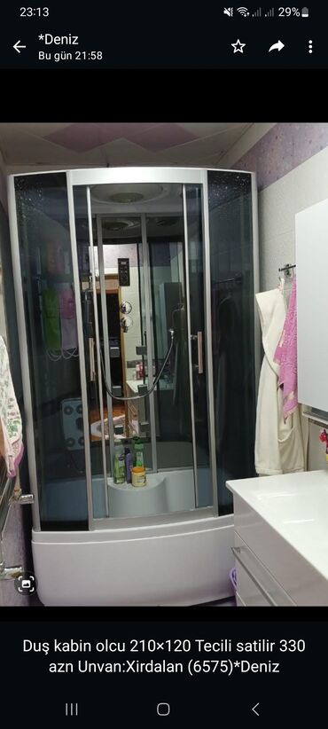 duş kabinaların satışı: Кабинка с закрытым верхом