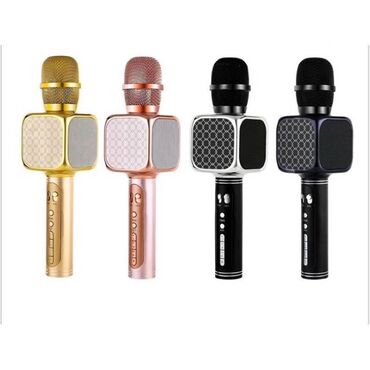 Вокальные микрофоны: Беспроводной караоке микрофон - колонка! 2 в 1 Отличный подарок для — 2