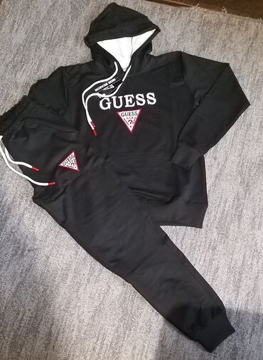 bele patike i odelo: Guess, L (EU 40), M (EU 38), Embroidery, color - Black