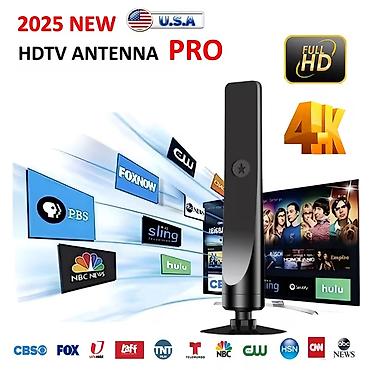 tv hd kabel: 2025 NEW HDTV Antenna PRO – Full HD/4K UHD rəqəmsal TV antenası — 1