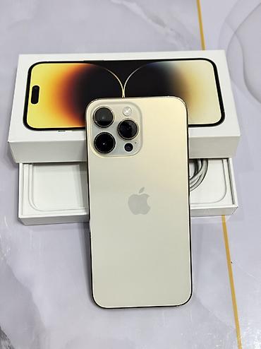 IPhone 14 Pro Max, Б/у, 256 ГБ, Matte Gold, Коробка, 100 % at lalafo.kg IPhone 14 Pro Max, Б/у, 256 ГБ, Matte Gold, Коробка, 100 %
