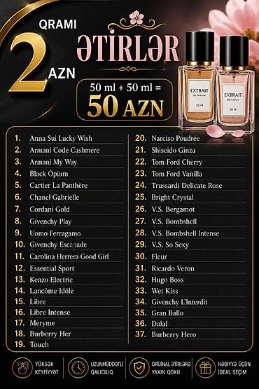 tribute: Etirmania Parfum – Qurban Bayramı kampaniyası - 1 al – 1 hədiyyə: 50 — 4