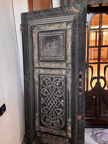 qapi avropa: Dekorativ giriş qapısı komplekti - Material: bərk ağac (təbii — 2