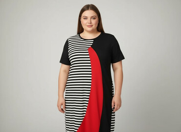 sukienki w stylu lat 60: Women`s dress, size 4XL