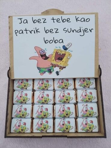 Konditorski proizvodi, slatkiši: ♥️ Čokoladice u drvenoj kutiji ♥️ Originalni poklon koji će oduševiti na lalafo.rs — 5 Konditorski proizvodi, slatkiši: ♥️ Čokoladice u drvenoj kutiji ♥️ Originalni poklon koji će oduševiti — 5