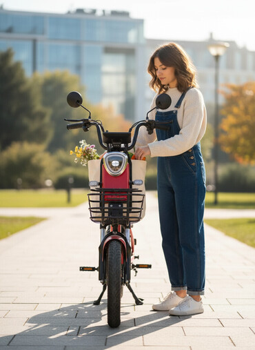 Mopedlər,skuterlər: Elektrik skuter Xüsusiyyətlər: - Ön tərəfdə iri metal yük səbəti – — 2