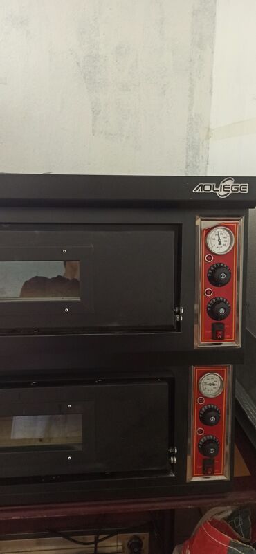 оборудование для выпечки булочек: Печь для пиццы Aoliege, двухъярусная - Два независимых камерных