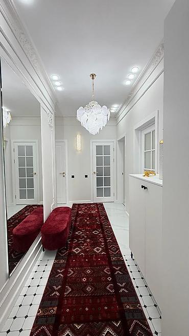 люстра свет: 3 комнаты, 87 м², Асанбай мкр Элитка, 6 этаж, Дизайнерский ремонт — 5