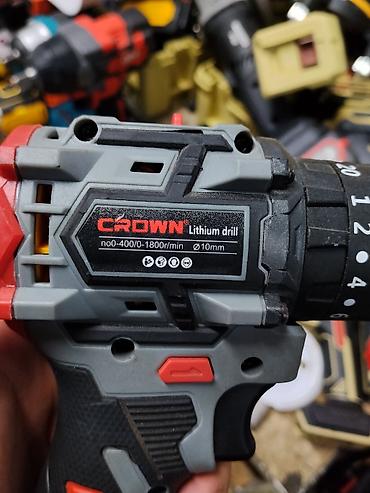 Электроинструменты: Аккумуляторная дрель-шуруповёрт CROWN (Lithium drill) - Тип патрона — 2