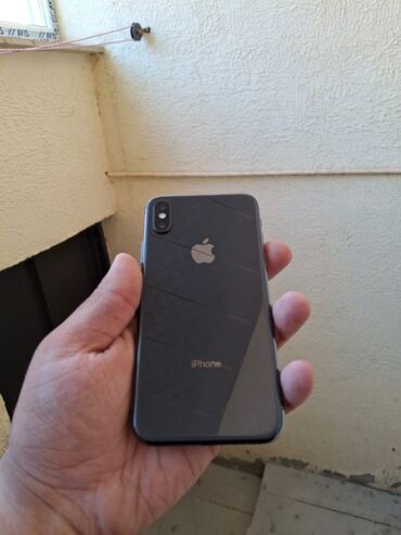 telefon ucuz ikinci el: IPhone X, 64 ГБ, Черный, Битый, Беспроводная зарядка, Face ID