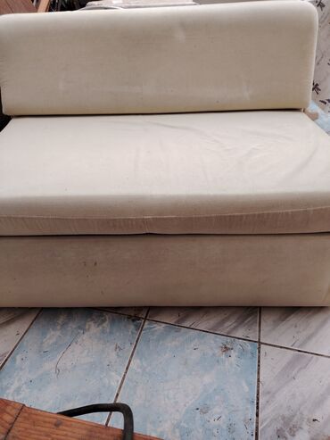 Sofas and couches: Two-seat sofas, Textile, color - Beige, Used