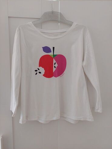 fishbone majice: One size, Cotton, Print, color - White