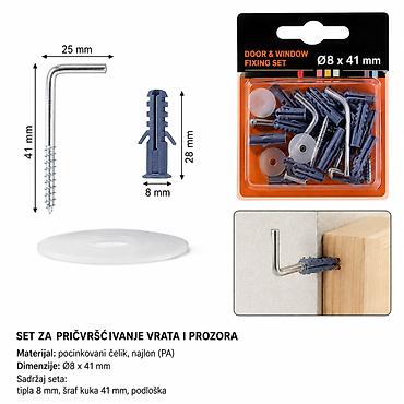 KMT Tipl 9368203 – set za pričvršćivanje vrata i prozora Opis: -
