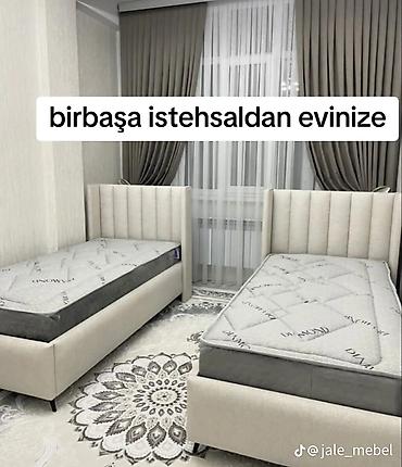 Mebel dəsti – yumşaq başlıqlı tək nəfərlik çarpayılar - Model: şaquli lalafo.az -da Mebel dəsti – yumşaq başlıqlı tək nəfərlik çarpayılar - Model: şaquli