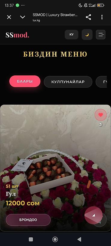 lcd tv: Даяр сайт сатылат – кулпунай, гүл, таттуу сатуу үчүн онлайн-дүкөн — 3