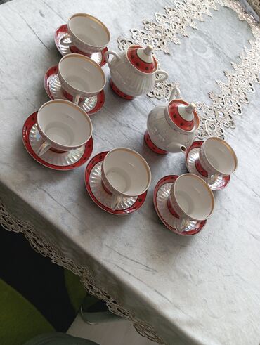 madonna çay dəsti: Çay dəsti, rəng - Ağ, Farfor, Alpina, 6 nəfərlik, Almaniya