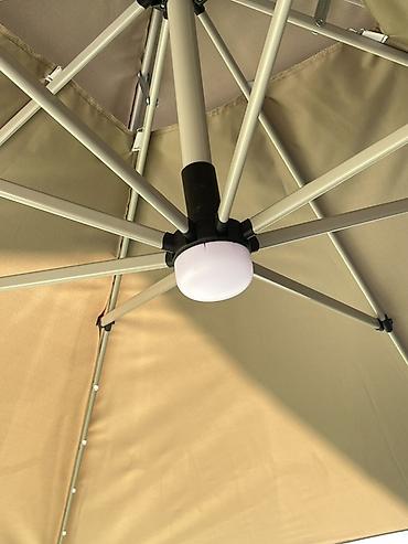 Мебель: Уличный зонтик на боковой стойке с LED‑подсветкой - Тип — 4