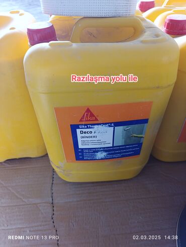dam örtü: Məhsul: Sika ThermoCoat-5 Deco A (Binder) – yapışdırıcılıq artırıcı