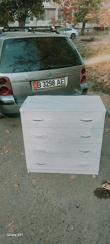 Комод для одежды, Новый, Без зеркала, ЛДСП, цвет - Белый