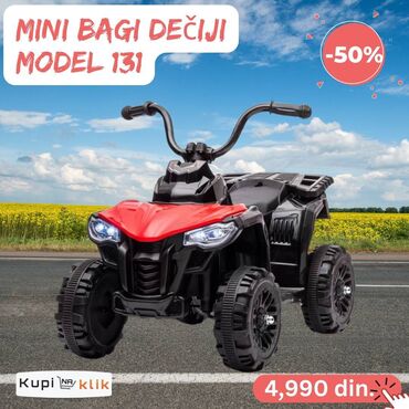 Dečiji električni automobili: Mini bagi dečiji – Model 131 - Električni četvorotočkaš za decu — 2